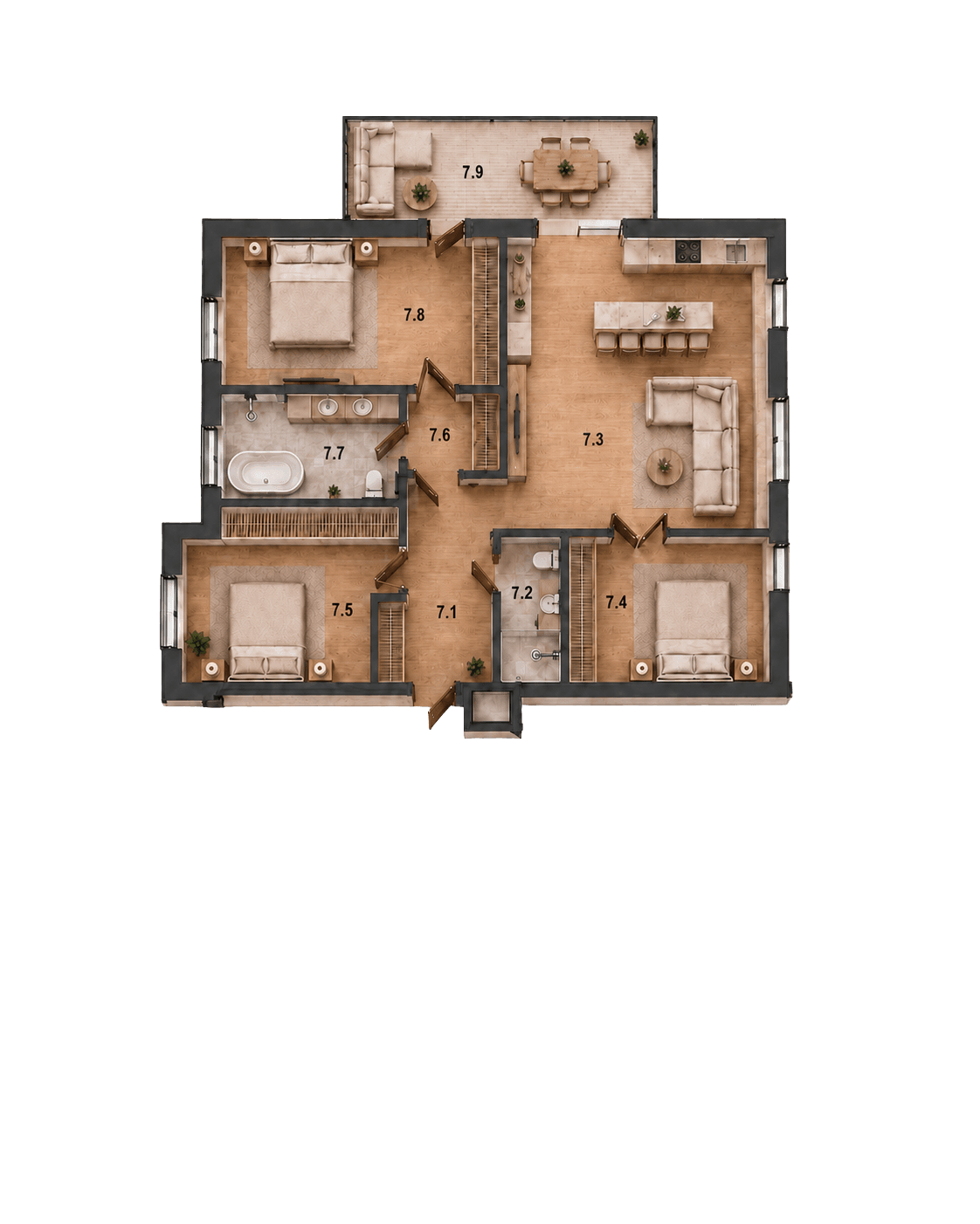 Floor plan Apartment 7